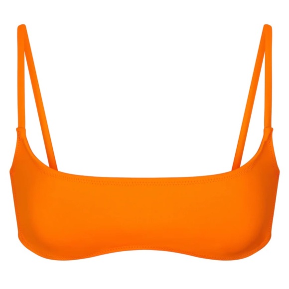 SKIMS Signature Swim Micro Scoop Bikini Top Limited Edition Orange Size Medium - Picture 1 of 5